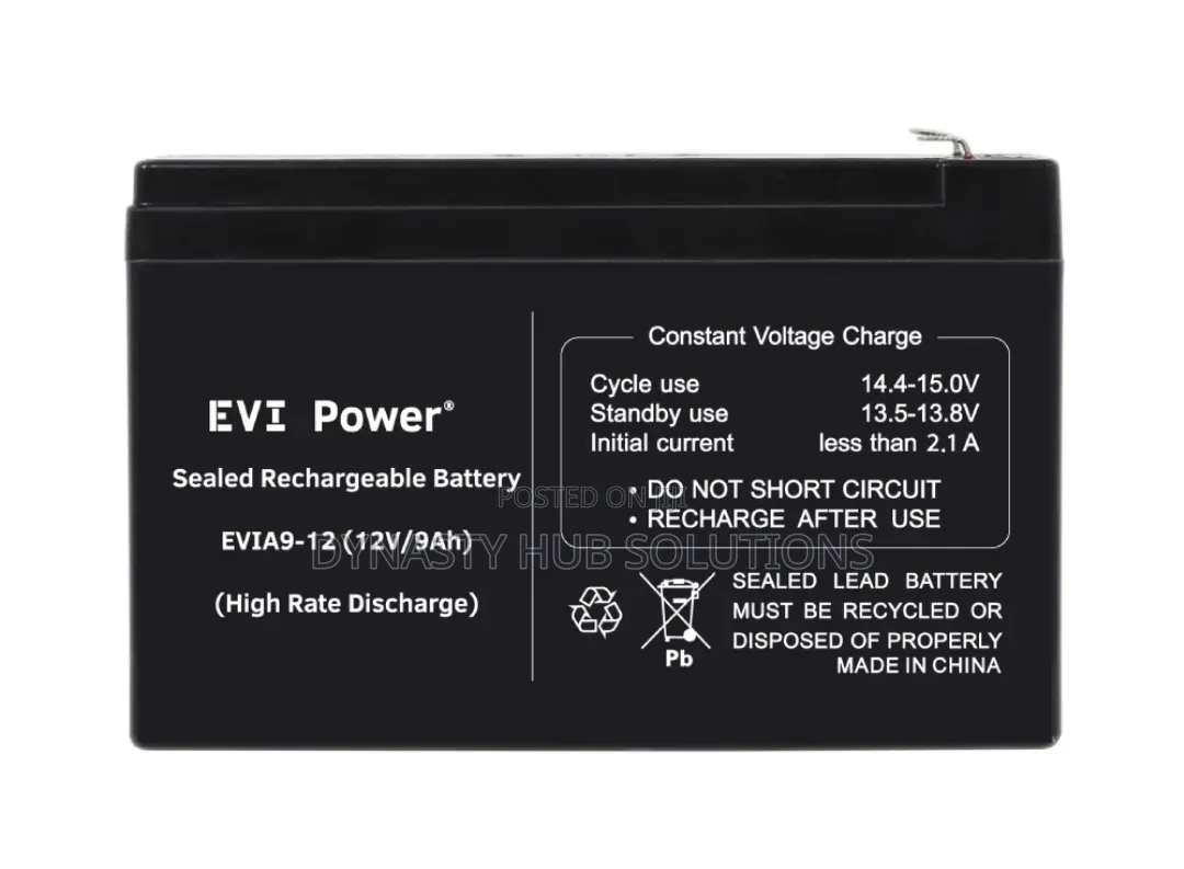 EVIA9-12 EVI Power 9AH 12 Volt Battery