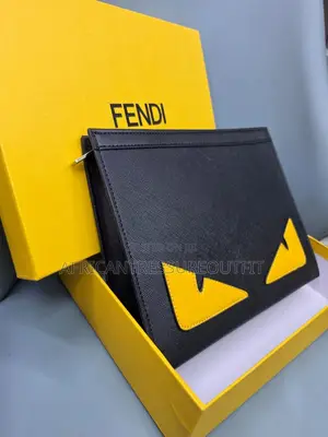 Fendi Leather Monster Eye Clutch Bags Collection Full Box Package