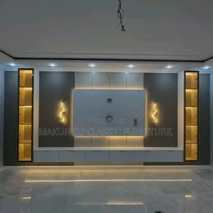 Simple TV Wall Unit and Showcase Decoration