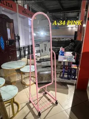 A-35 Full-Length Standing Mirror – Black White