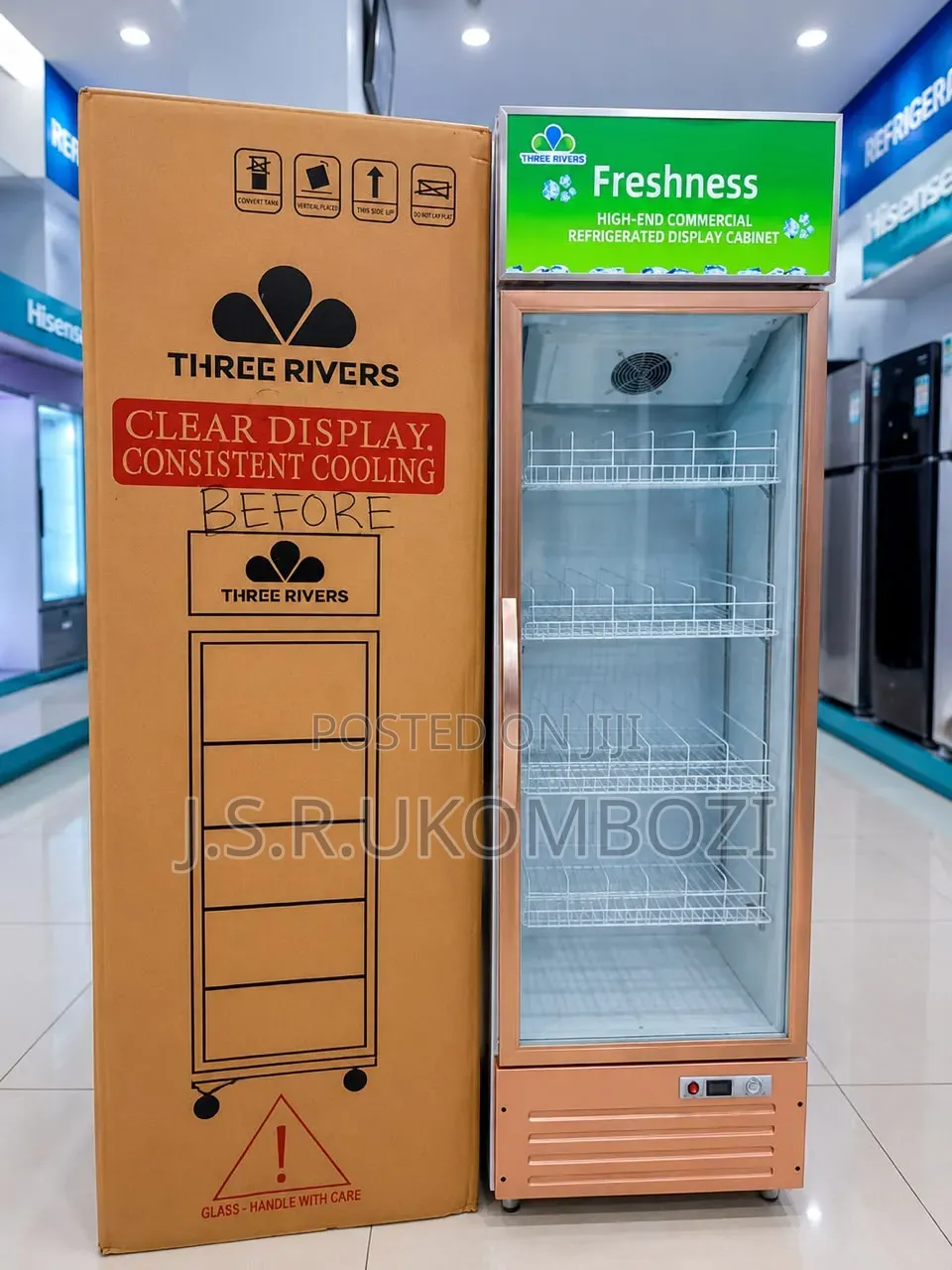 Three Rivers Showcase Single Door Liter 300L