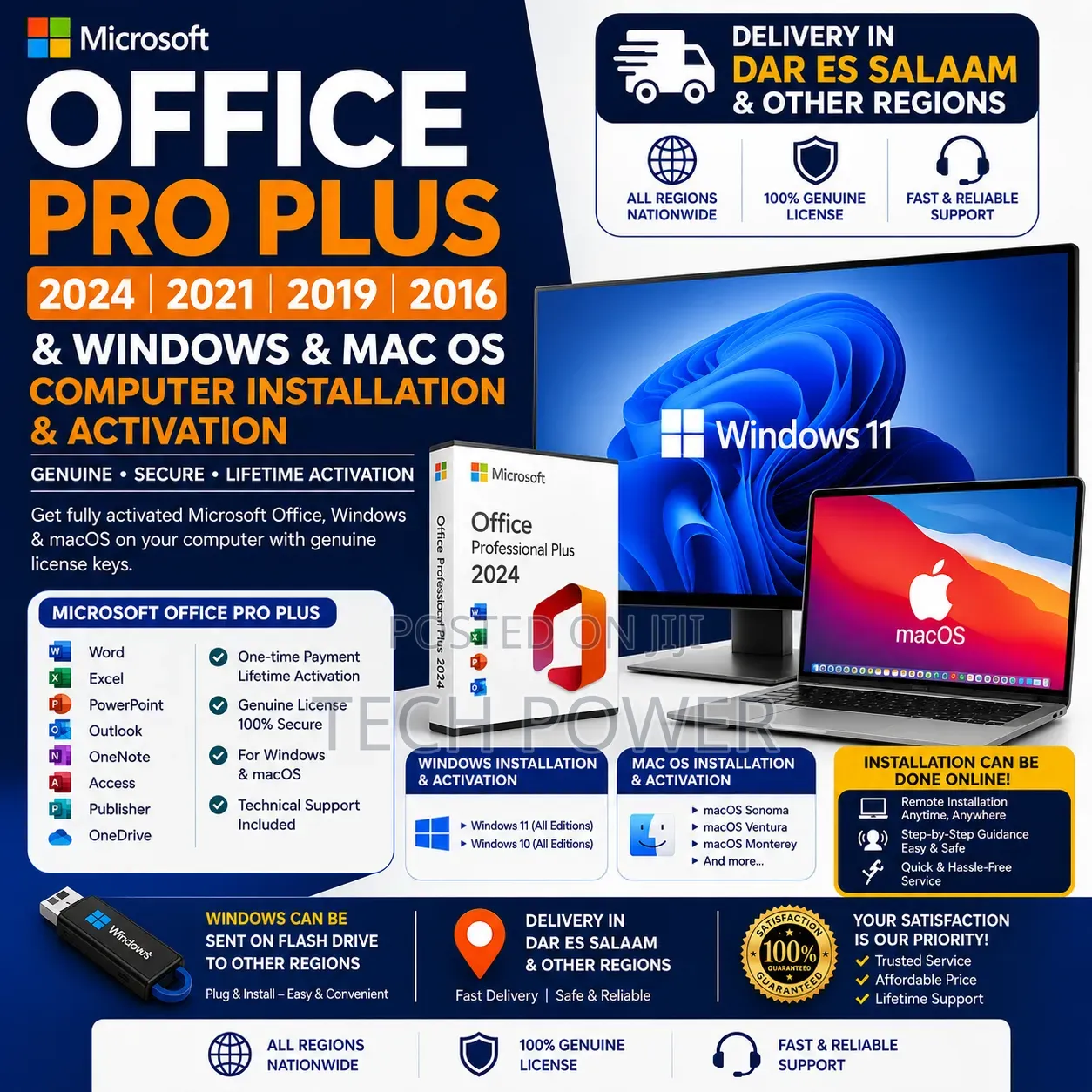 Microsoft Office Pro Plus 2024/2021/2019/2016 – Windows Mac