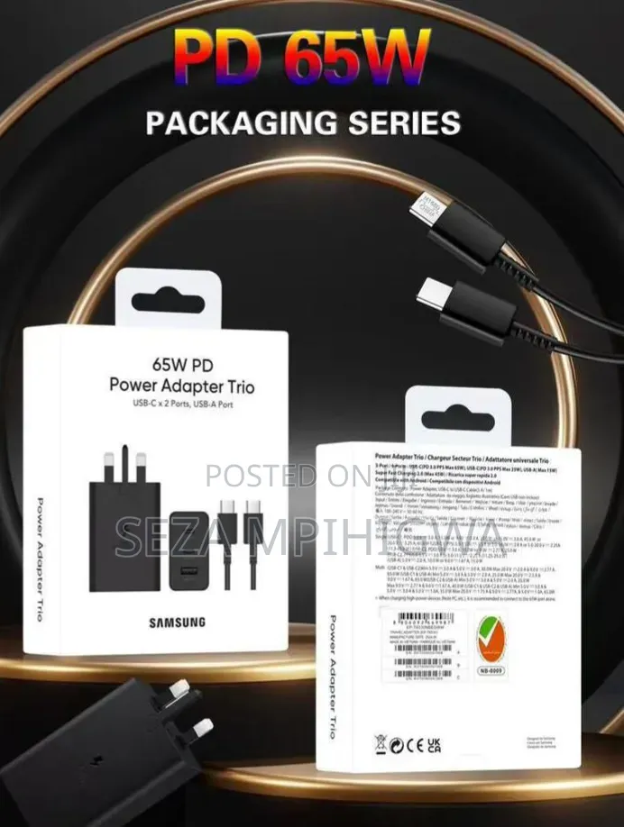 65w USB C*2ports, USB a 1port