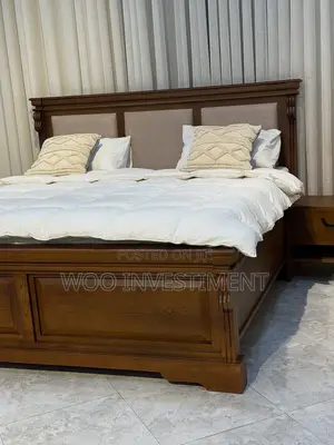Vitanda Vya Mbao Size 5/6 Na 6/6 Vinapatikana Imara Na Muonekano