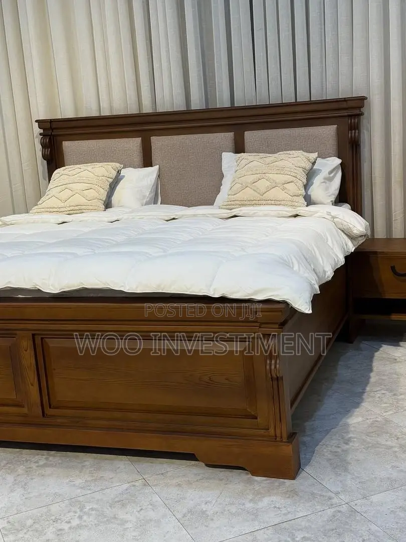 Vitanda Vya Mbao Size 5/6 Na 6/6 Vinapatikana Imara Na Muonekano