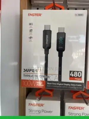 A 100W Real-Time Digital USB-C to USB-C 1.5M Data Cable