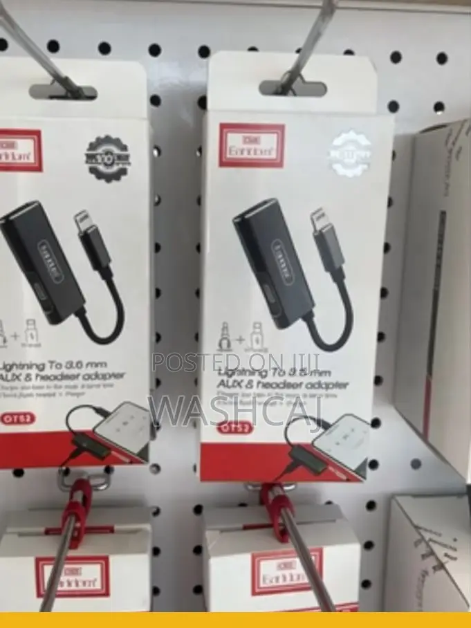 A Lightning to 3.5mm AUX Headset Adapter Charging Music