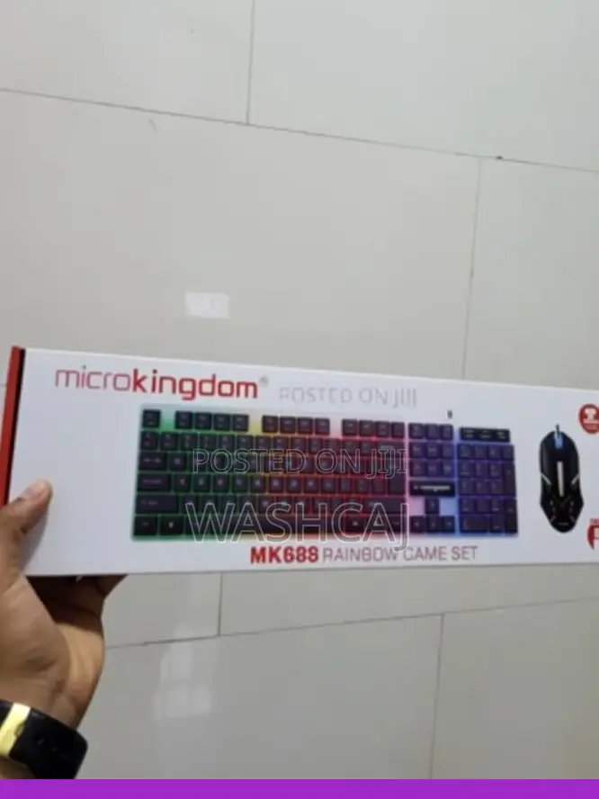 A Microkingdom MK688 Rainbow Gaming Keyboard and Mouse