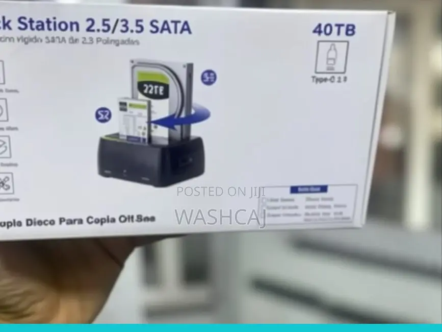 Dual-Bay Hard Drive Docking Station.