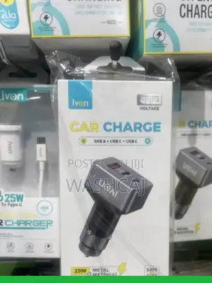 Ivon 45W Car Charger With One USB a and Two USB C