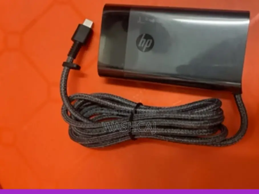 HP USB-C 65w Laptop Charger, 65w, Type-C USB, Adapter Black