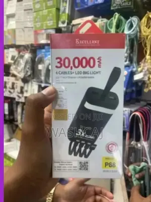 Excellent Power Bank With 30,000mah Comes With 3 Cables