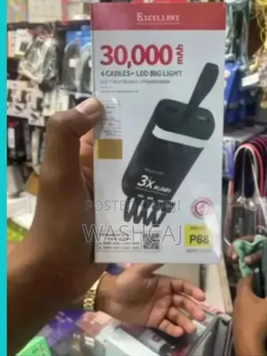 Excellent Power Bank With 30,000mah Comes With 3 Cables