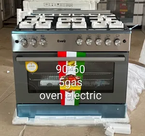 EvoQ 90x60cm Free Standing Cooker – 5 Gas Burners With Electric Oven