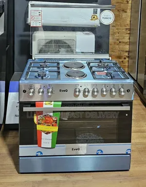 EvoQ 90*60cm Cooker – 4 Gas + 2 Electric Plate With 110L Electric Oven