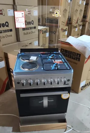 EvoQ 58*58cm Cooker – 2 Gas + 2 Electric Burners With Electric Oven