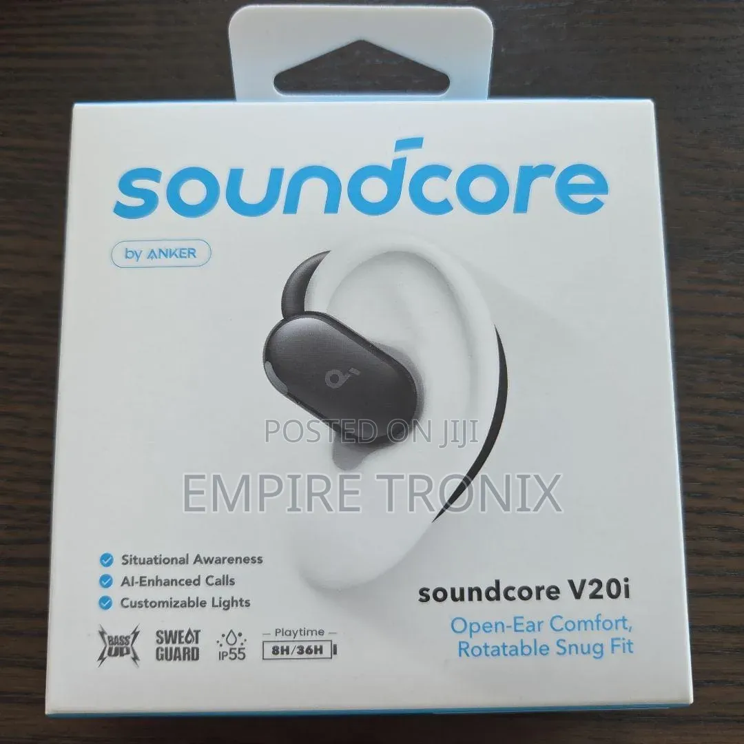 Soundcore V20i Open-Ear Wireless Earbuds Bluetooth 5.4, 16mm BassUp