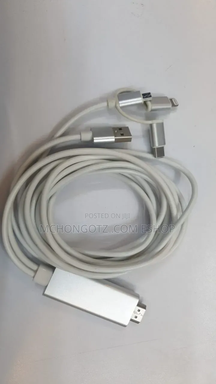 3-in-1 Phone to Hdmi Cable (Lightning / Type-C / Micro USB)