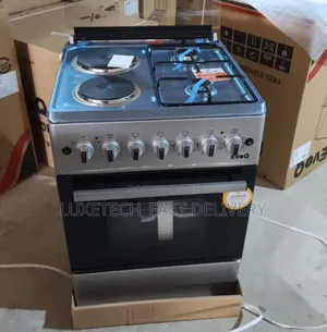 EvoQ 58*58cm Cooker – 2 Gas + 2 Electric Burners With Electric Oven