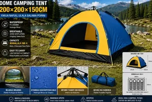 CAMPING TENT Portable and Waterproof 4 People *Size:220×250×165cm*