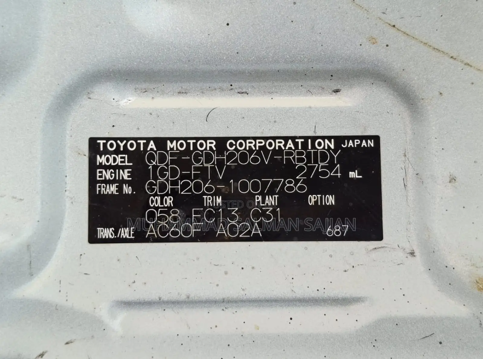 Toyota HiAce 2018 White