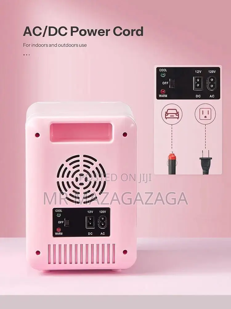 Home 220v ,Car DC 12V Mini Fridge With Makeup Mirror Led Light