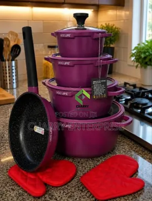 Heavy Granite Cookware Non Stick Set of 10 PCS Sufuria Nzito Za Kisasa