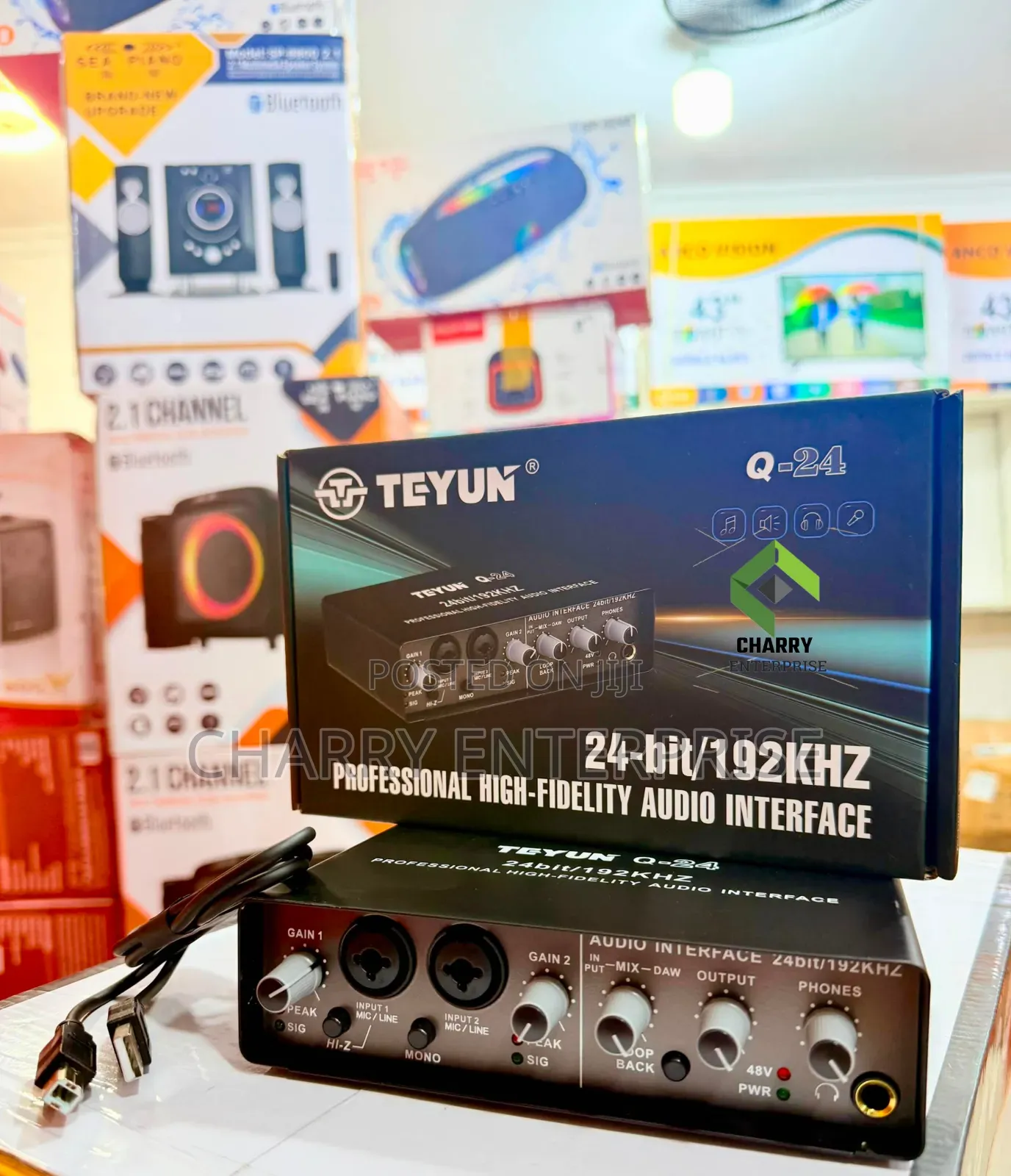 TEYUN Sound Card 2 Way Professional High Fidelity Audio Interface