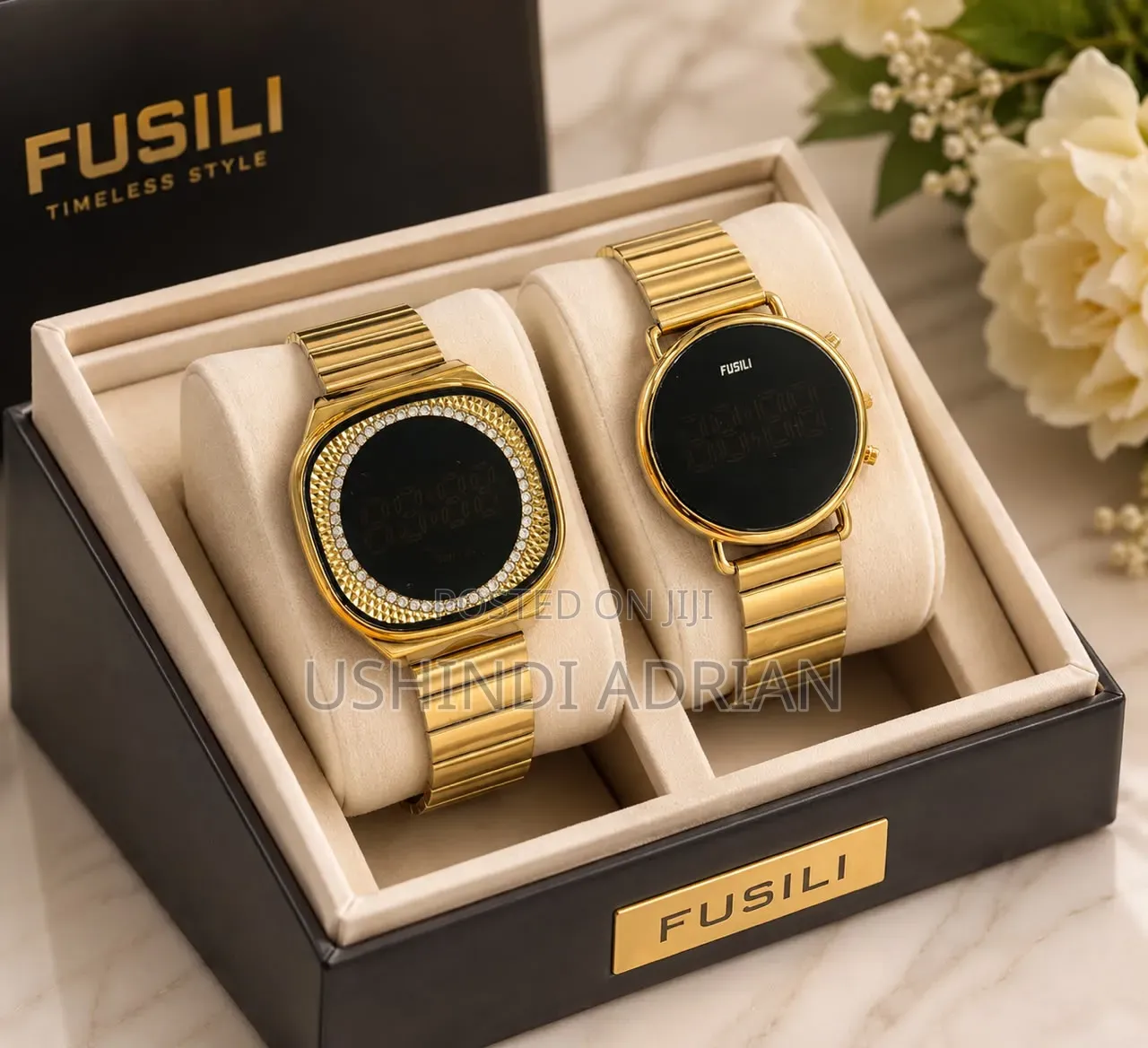 new Fusil Watches35,000/=touch Screenadjustable Date Time