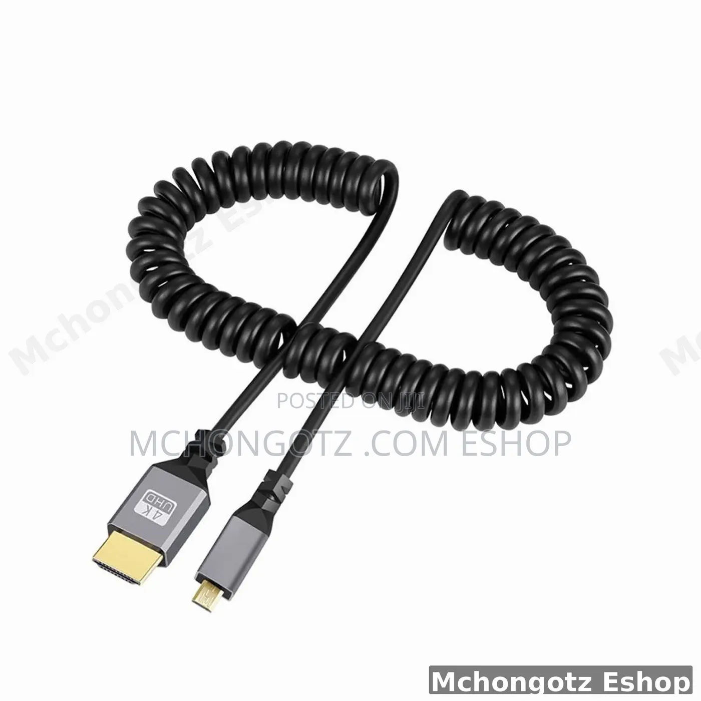 Micro HDMI to HDMI Coiled Cable | 60Hz Flexible Spiral Cable