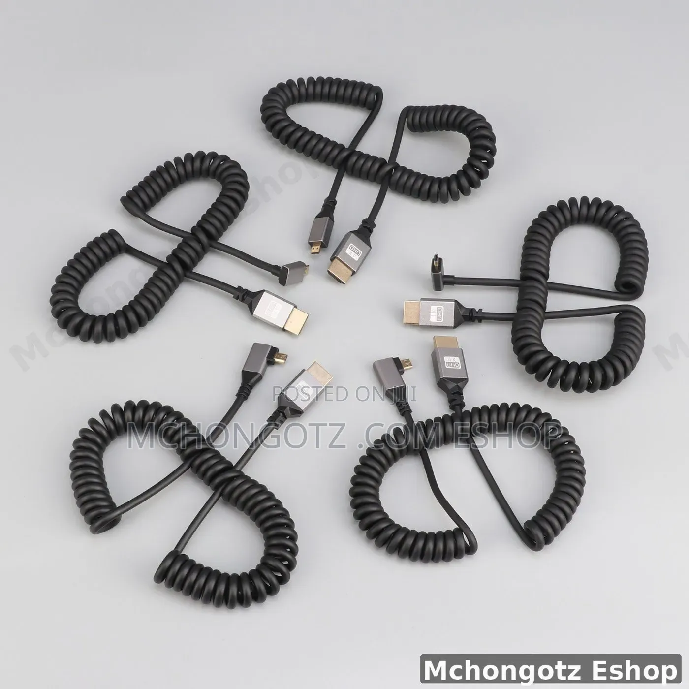 Micro HDMI to HDMI Coiled Cable | 60Hz Flexible Spiral Cable