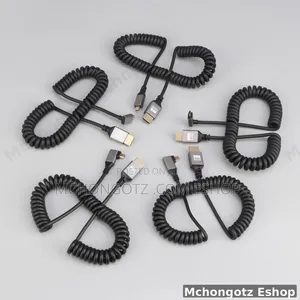 Micro HDMI to HDMI Coiled Cable | 60Hz Flexible Spiral Cable