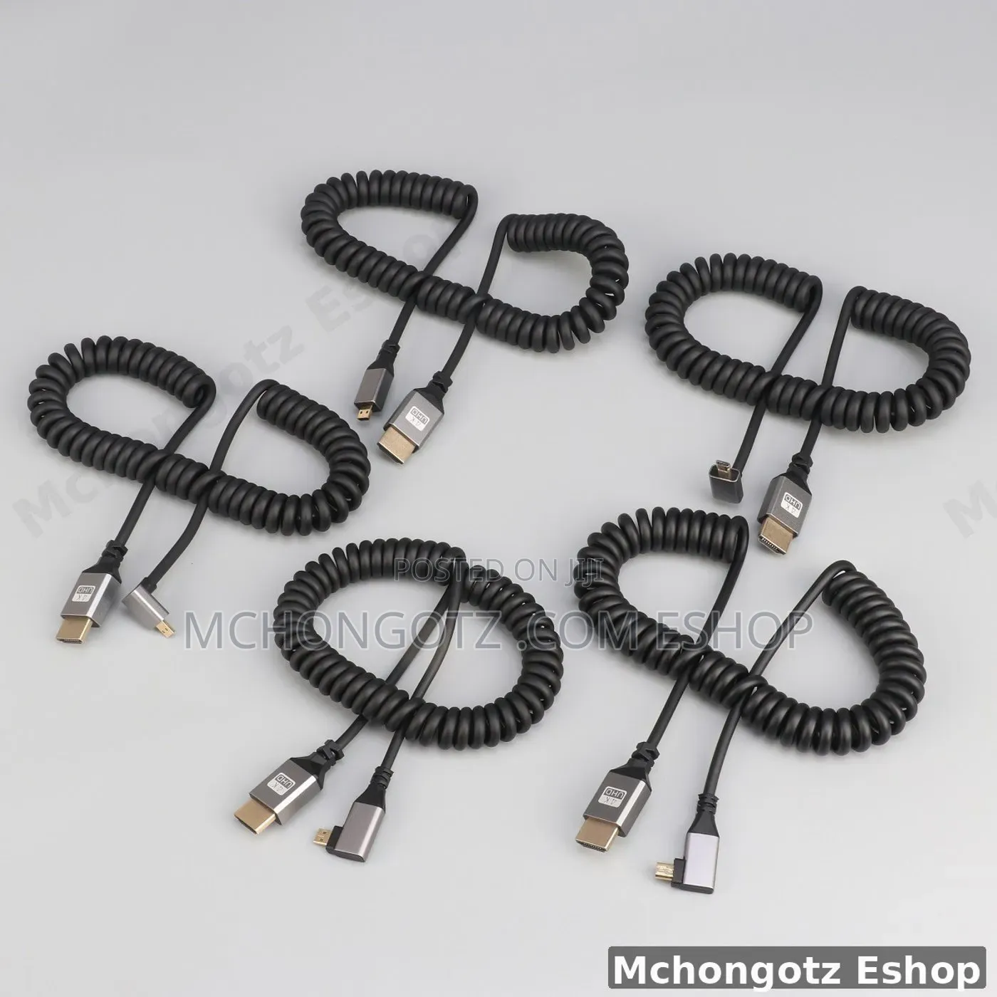 Micro HDMI to HDMI Coiled Cable | 60Hz Flexible Spiral Cable