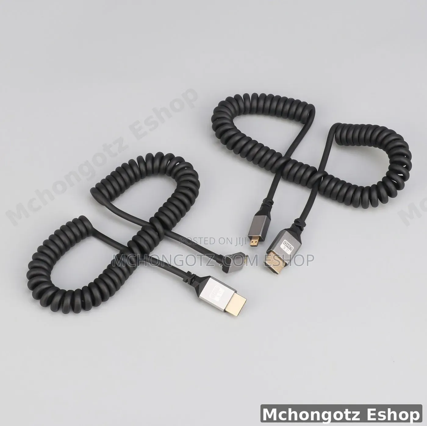 Micro HDMI to HDMI Coiled Cable | 60Hz Flexible Spiral Cable