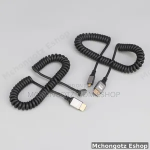 Micro HDMI to HDMI Coiled Cable | 60Hz Flexible Spiral Cable