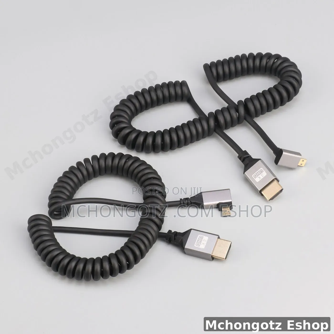 Micro HDMI to HDMI Coiled Cable | 60Hz Flexible Spiral Cable