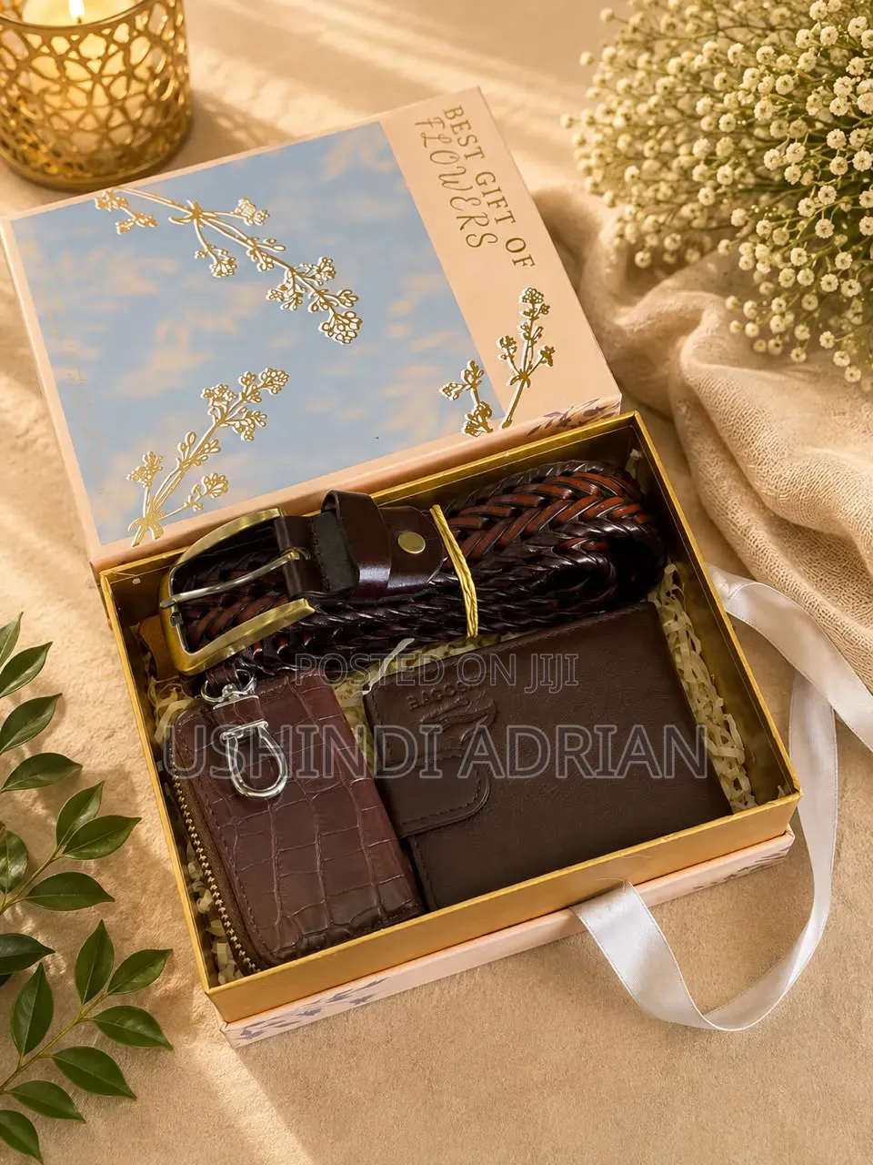MEN’S GIFT SETSFULL BOXEDLeather WalletLeather BeltKey Holder
