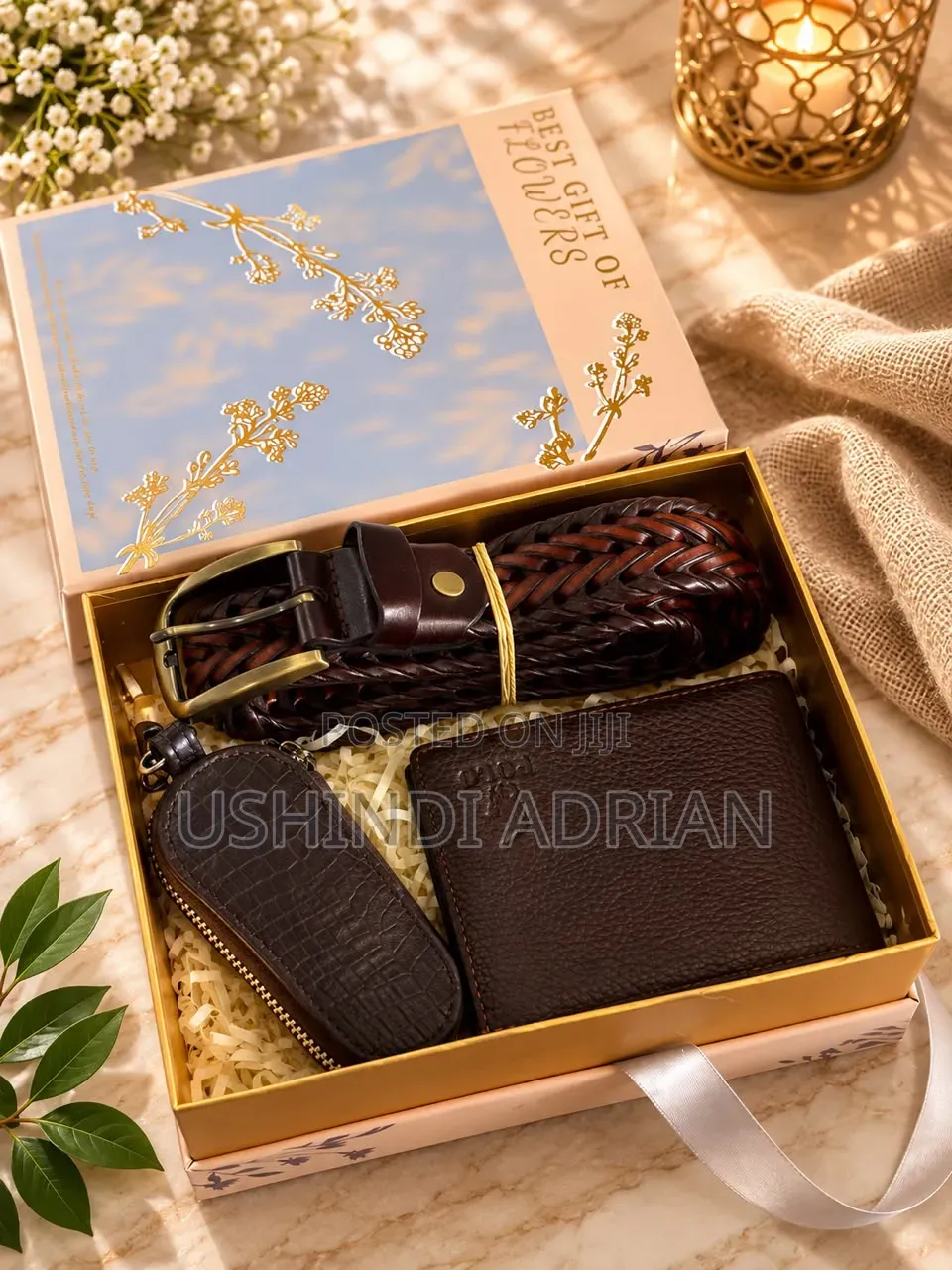 MEN’S GIFT SETSFULL BOXEDLeather WalletLeather BeltKey Holder