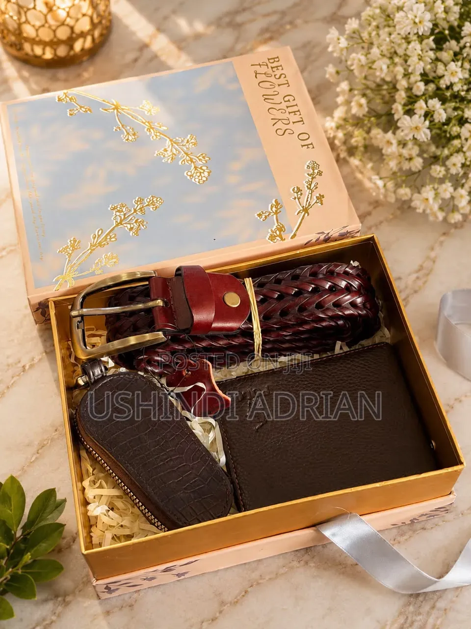 MEN’S GIFT SETSFULL BOXEDLeather WalletLeather BeltKey Holder