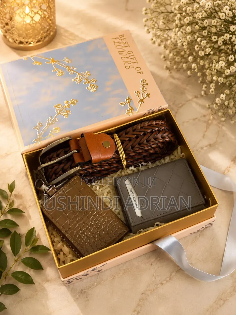 MEN’S GIFT SETSFULL BOXEDLeather WalletLeather BeltKey Holder