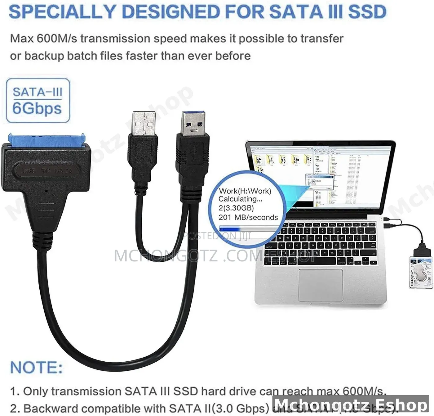 CASE USB 3.0 to SATA Adapter Cable 4tb| 2.5" HDD / SSD Converter
