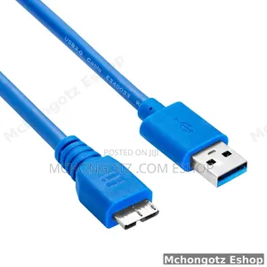 USB 3.0 Micro External Hard Drive Cable 1m (Blue)