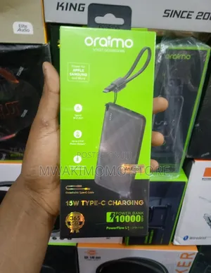 Oraimo Power Bank 10000mAh +15W Type-C Fast Charging.