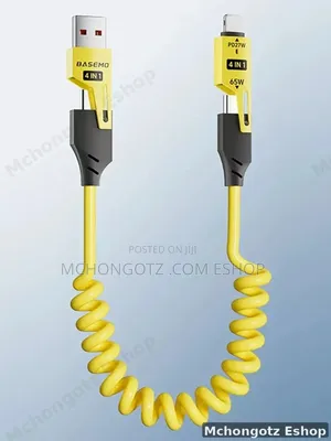 4-in-1 Fast Charging Spring Data Cable