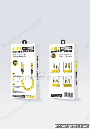 4-in-1 Fast Charging Spring Data Cable
