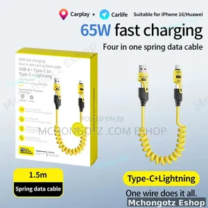 4-in-1 Fast Charging Spring Data Cable