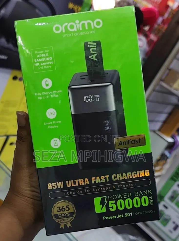 Oraimo PowerJet 501 – 50,000mAh 85W Fast Charging Power Bank