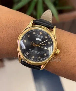 rolex Leather Watch