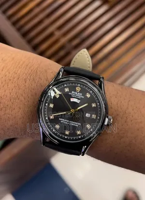 rolex Leather Watch