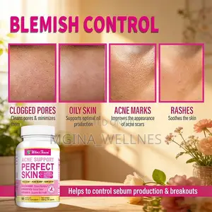 Acne Support Perfect Skin Dietary Supplement Capsules